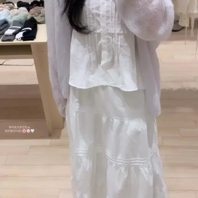 [BUNJANG] NuaNua Cotton Long Skirt / (오늘만할인/새상품)누아누아 코튼 캉캉 롱 스커트