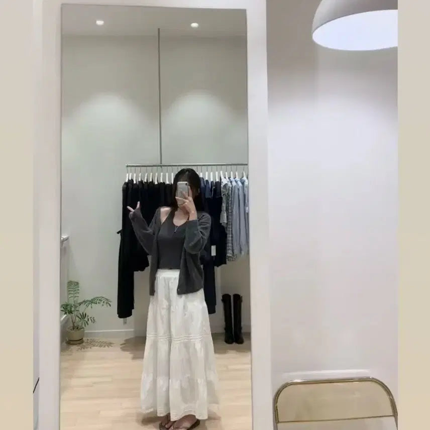 [BUNJANG] NuaNua Cotton Long Skirt / (오늘만할인/새상품)누아누아 코튼 캉캉 롱 스커트