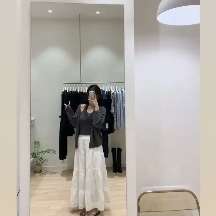 [BUNJANG] NuaNua Cotton Long Skirt / (오늘만할인/새상품)누아누아 코튼 캉캉 롱 스커트
