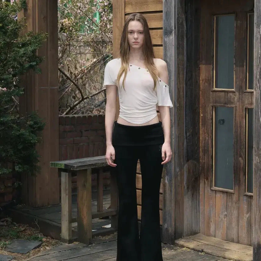 [BUNJANG] Please No Follow Yuna Bootcut Leggings Black / 플리즈노팔로우 25 유나 부츠컷 레깅스 블랙