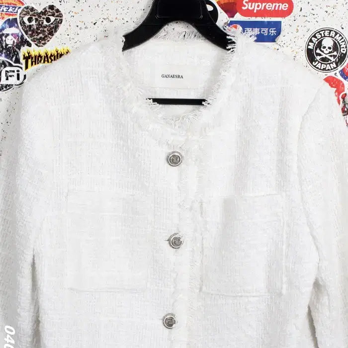 [SOLD OUT] 여성F / 가내스라 심플 화이트 트위드자켓WT 11-25