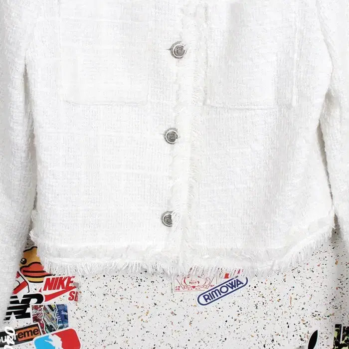 [SOLD OUT] 여성F / 가내스라 심플 화이트 트위드자켓WT 11-25