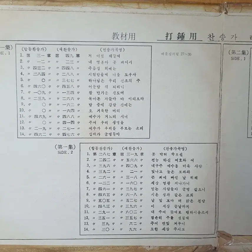 [BUNJANG] Christian Hymnal Chimes Bell 1 &amp; 2 LP Album / 기독교찬송가 성종 Chimes Bell 1,2집 음반