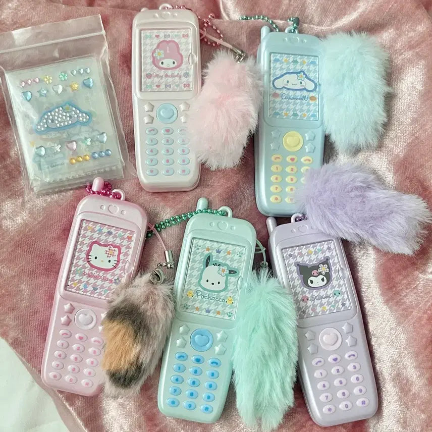 [BUNJANG] Sanrio Kogal Feature Phone Photo Holder Bundle Set / 산리오 코갸루   헤이세이 피처폰 증사 포토 홀더 일괄 핸드폰 키링 갸루