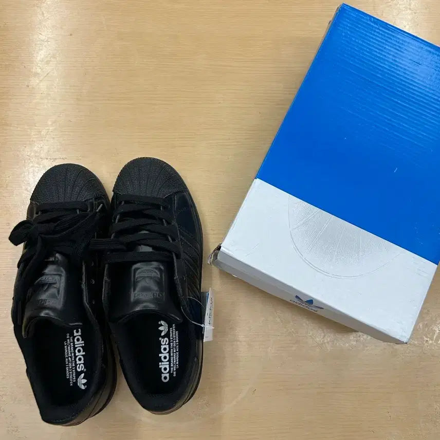 [BUNJANG] Adidas Superstar Black Sneakers / (새상품) 245 아디다스 슈퍼스타 블랙