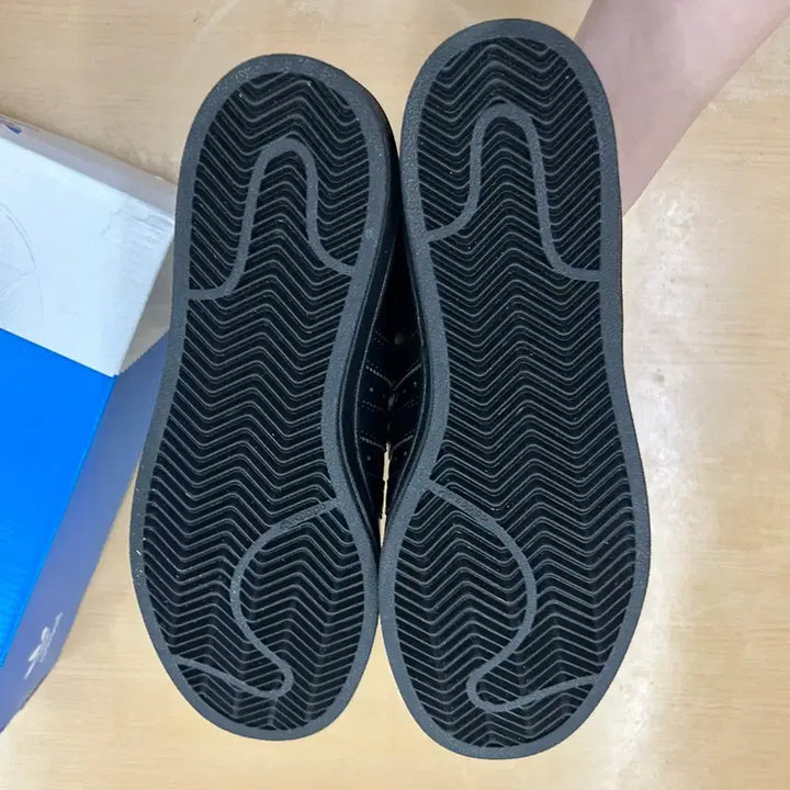 [BUNJANG] Adidas Superstar Black Sneakers / (새상품) 245 아디다스 슈퍼스타 블랙