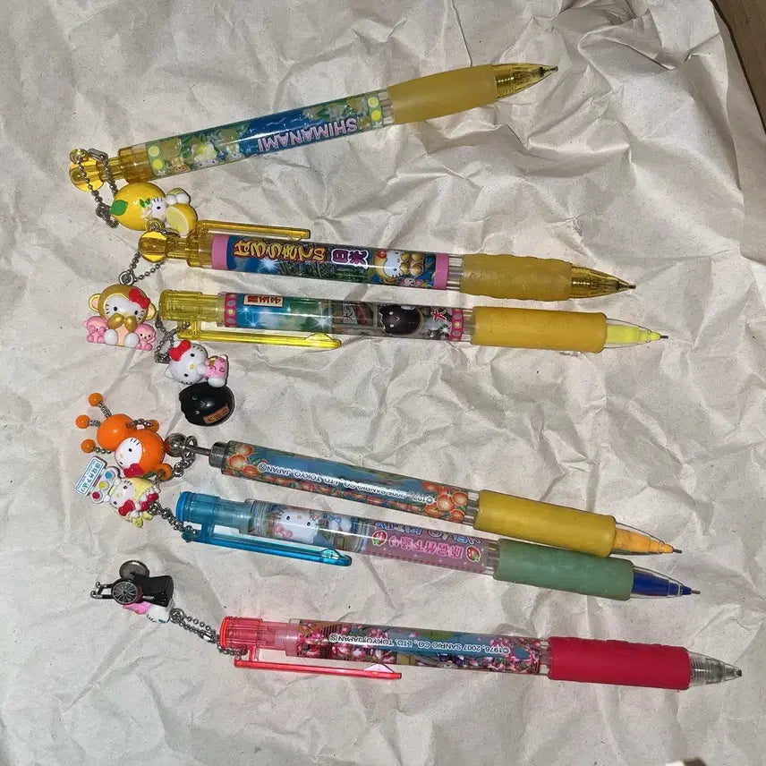 [BUNJANG] Vintage Hello Kitty Bundle Set / 일괄)고전키티스트랩/킽스/하라주쿠/고전키티샤프/볼펜/달랑이키티