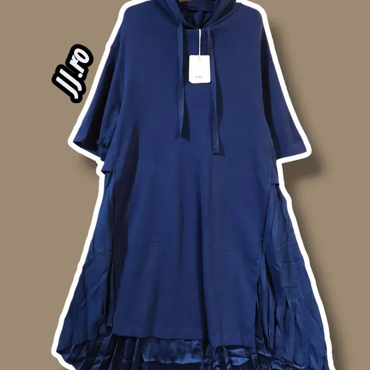 [BUNJANG] Jigott Short Sleeve Hooded Dress Navy / F/ jjro 지고트 반팔 후드 원피스 네이비 새상품 /0417