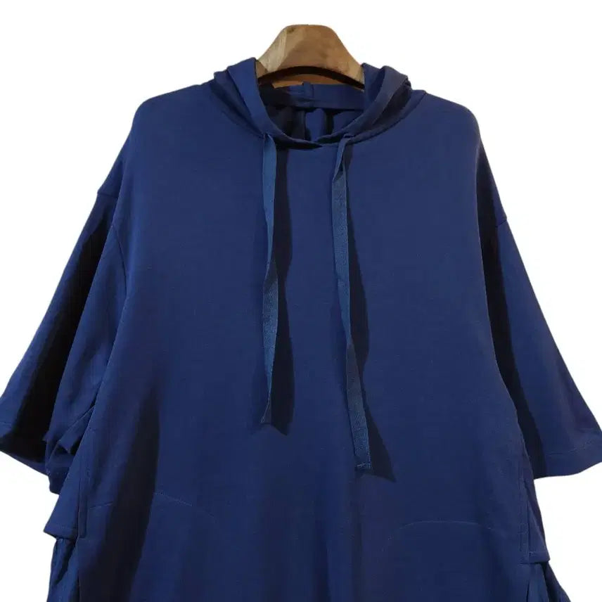 [BUNJANG] Jigott Short Sleeve Hooded Dress Navy / F/ jjro 지고트 반팔 후드 원피스 네이비 새상품 /0417