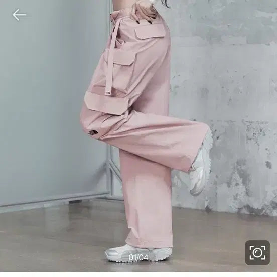 [BUNJANG] The North Face White Label Pink Cargo Pants (M) / 노스페이스 화이트라벨 핑크 카고 바지 m새상품