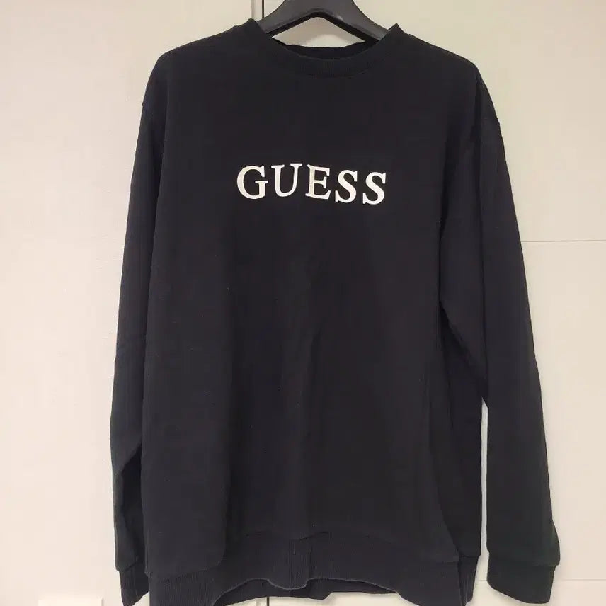 [BUNJANG] Guess Logo Black Sweatshirt M / 게스 로고 블랙 맨투맨 95 M