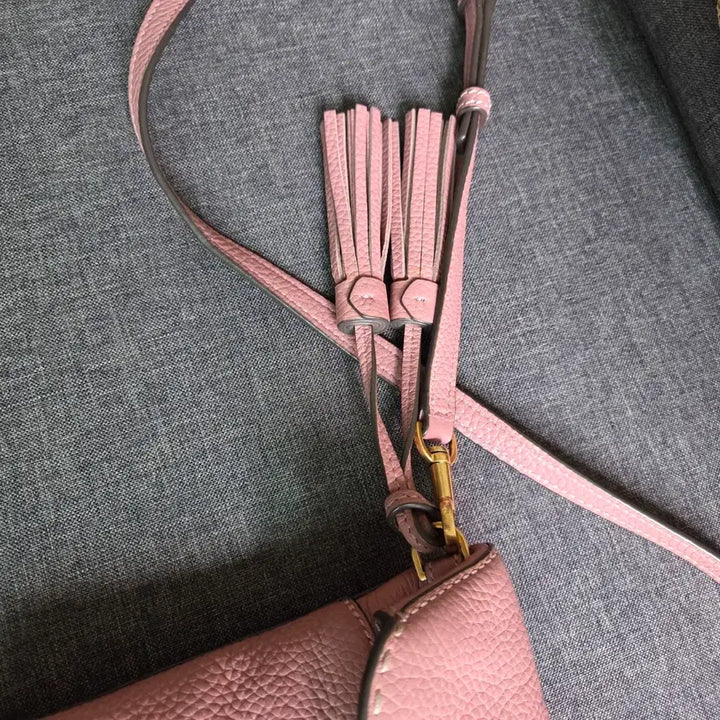 [BUNJANG] Tory Burch Leather Crossbody Bag / 정품 토리버치 가죽 크로스백 핑크 숄더백 태슬백