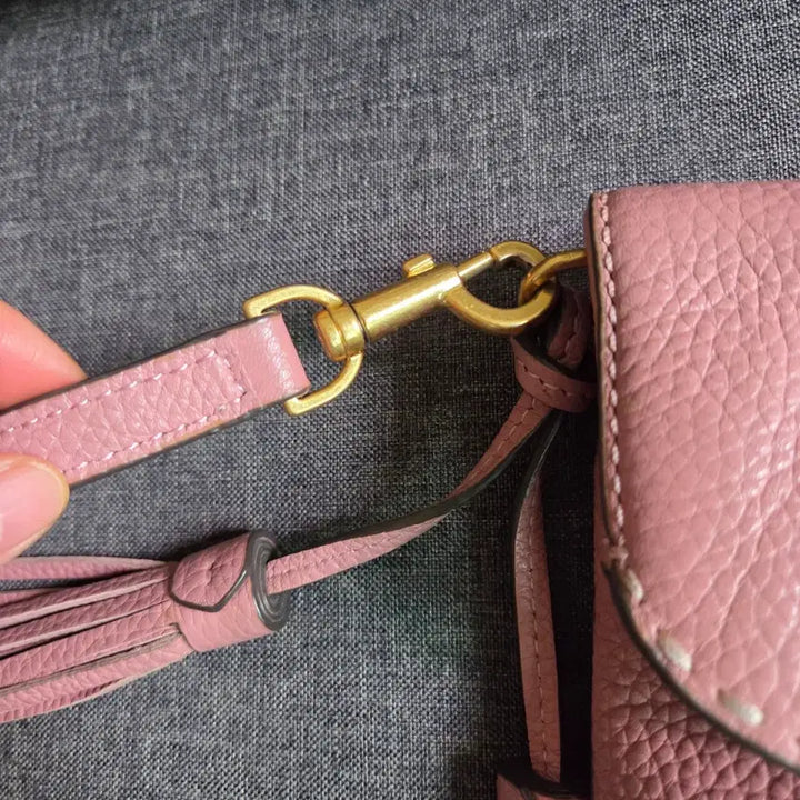 [BUNJANG] Tory Burch Leather Crossbody Bag / 정품 토리버치 가죽 크로스백 핑크 숄더백 태슬백