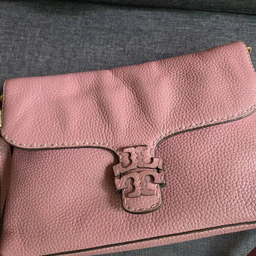 [BUNJANG] Tory Burch Leather Crossbody Bag / 정품 토리버치 가죽 크로스백 핑크 숄더백 태슬백