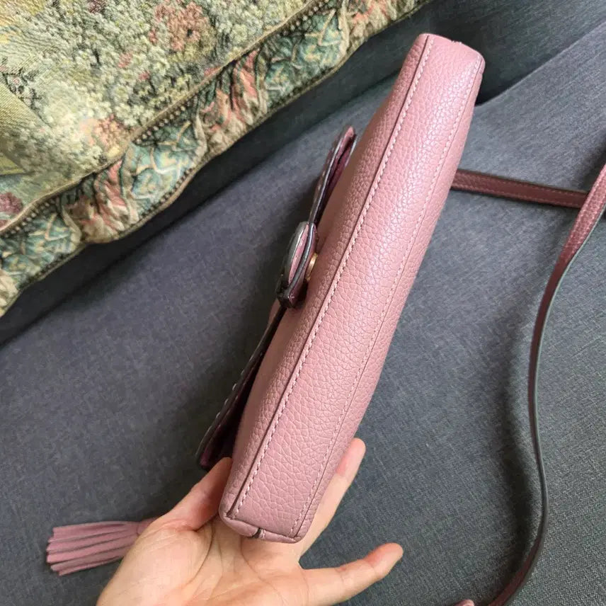 [BUNJANG] Tory Burch Leather Crossbody Bag / 정품 토리버치 가죽 크로스백 핑크 숄더백 태슬백