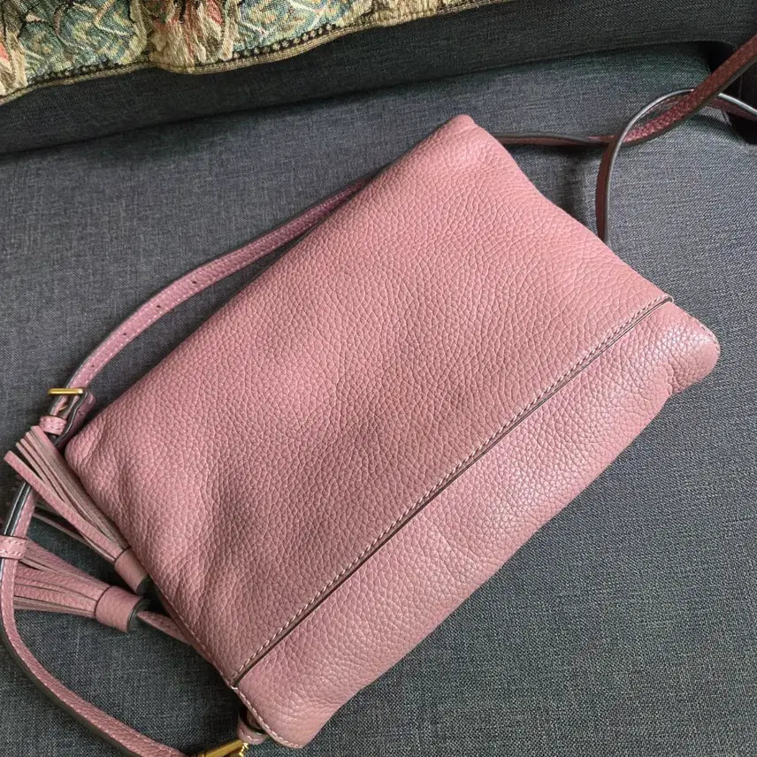[BUNJANG] Tory Burch Leather Crossbody Bag / 정품 토리버치 가죽 크로스백 핑크 숄더백 태슬백