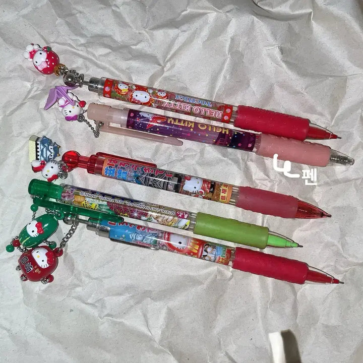 [BUNJANG] Bundle Set Vintage Hello Kitty Mechanical Pencils / 일괄)고전키티샤프/킽스/도치기샤프/딸기키티/달랑이키티