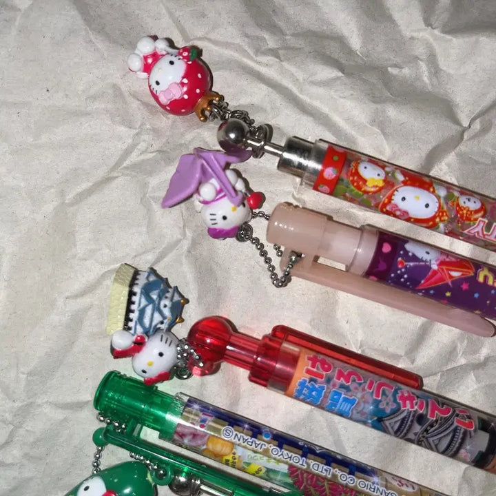 [BUNJANG] Bundle Set Vintage Hello Kitty Mechanical Pencils / 일괄)고전키티샤프/킽스/도치기샤프/딸기키티/달랑이키티