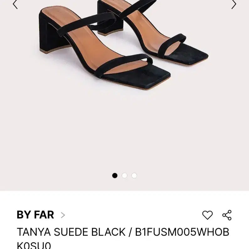 [BUNJANG] By Far Tanya Black Suede Mule Sandals / 새상품 명품 바이파 샌들 뮬 245 38
