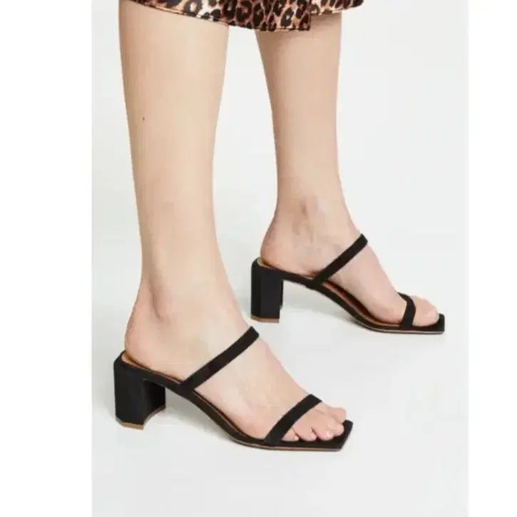 [BUNJANG] By Far Tanya Black Suede Mule Sandals / 새상품 명품 바이파 샌들 뮬 245 38