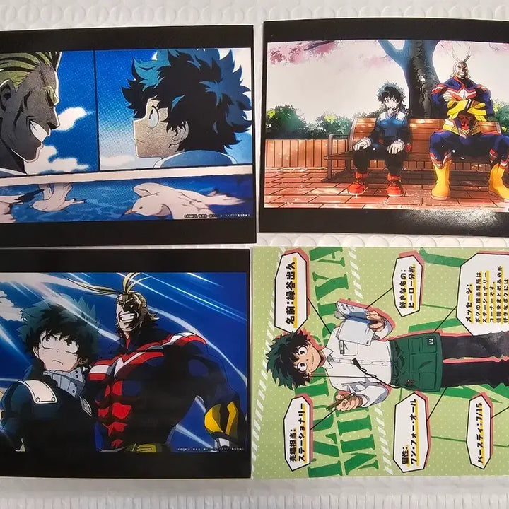 [BUNJANG] My Hero Academia Midoriya Izuku &amp; All Might Bromide Set / 히로아카 나히아 미도리야 이즈쿠 올마이트 브로마이드 4종 세트