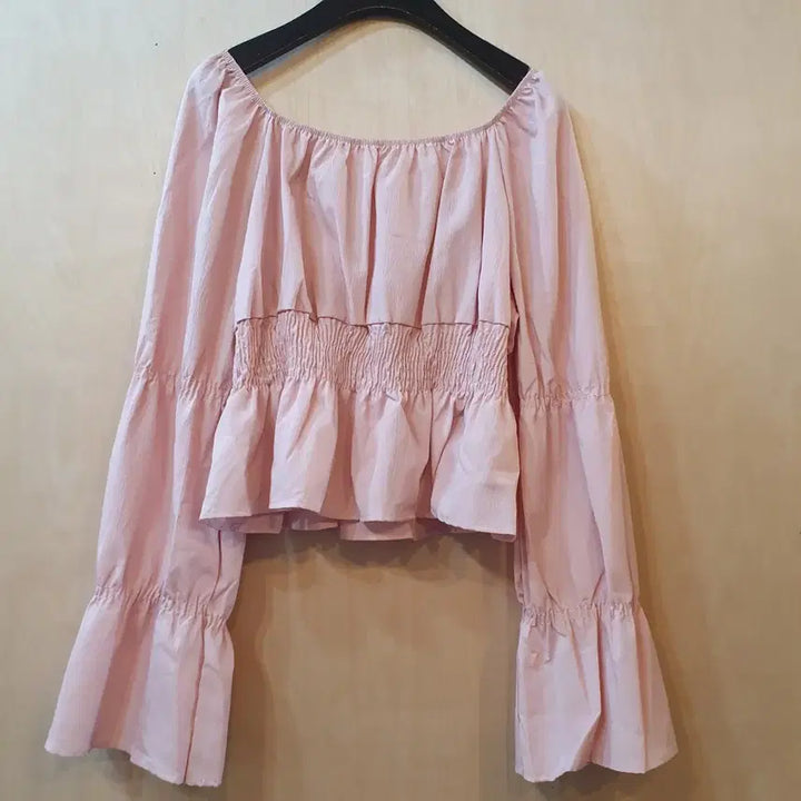 [SOLD OUT] 핑크 오프숄더 블라우스 셔링 Free