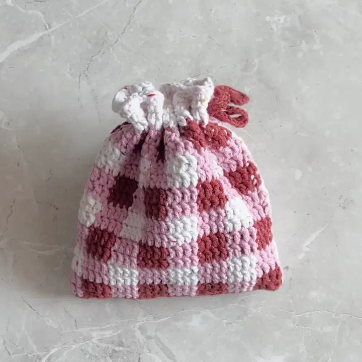 [BUNJANG] Handmade Checkerboard Pouch / 체커보드 파우치