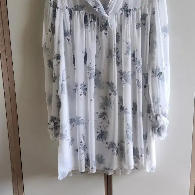 [BUNJANG] Lanvin Floral Pattern Chiffon Blouse / 랑방 플라워 패턴 쉬폰 블라우스