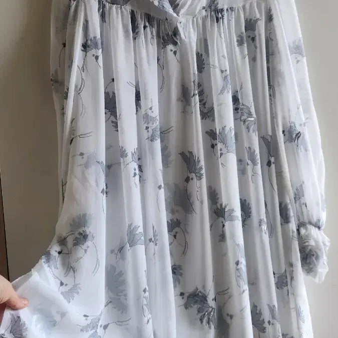 [BUNJANG] Lanvin Floral Pattern Chiffon Blouse / 랑방 플라워 패턴 쉬폰 블라우스