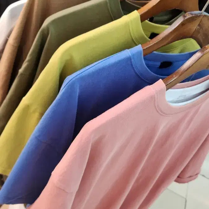 [BUNJANG] D.COLOR Pigment Basic T-Shirt / 디컬러피그먼트무지반팔