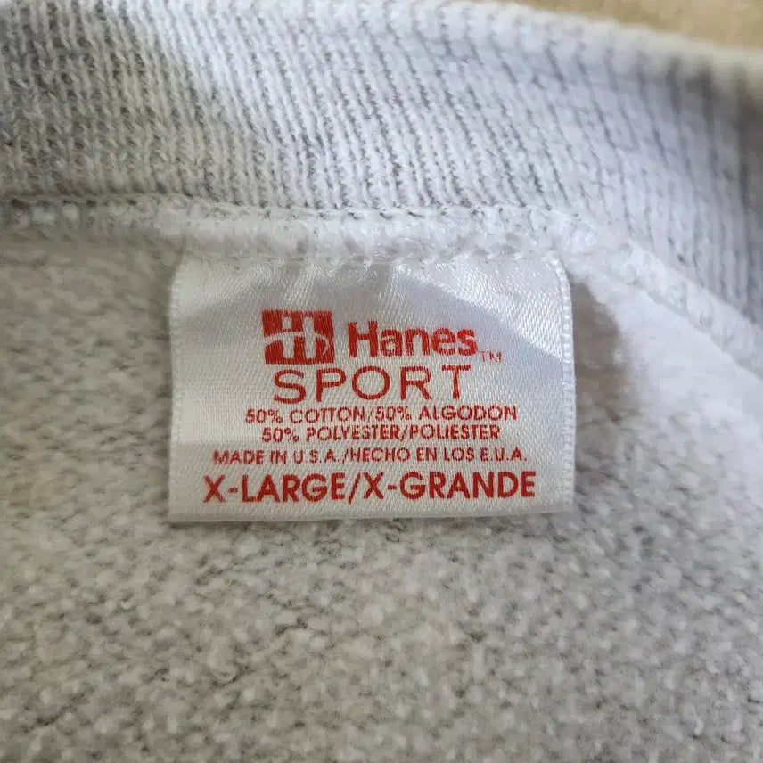 [SOLD OUT] (마네킹샷O)90s 빈티지 USA Hanes 헤인즈 그레이 맨투맨 XL