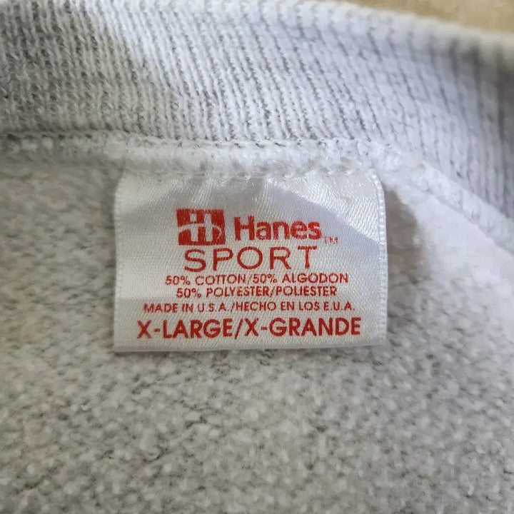 [SOLD OUT] (마네킹샷O)90s 빈티지 USA Hanes 헤인즈 그레이 맨투맨 XL