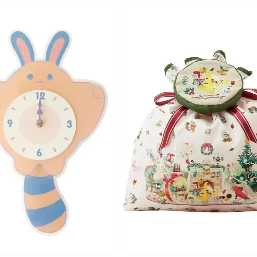 [SOLD OUT] 포켓몬 굿즈 일괄 / 꼬리선 추시계, 홀리데이 에코백
