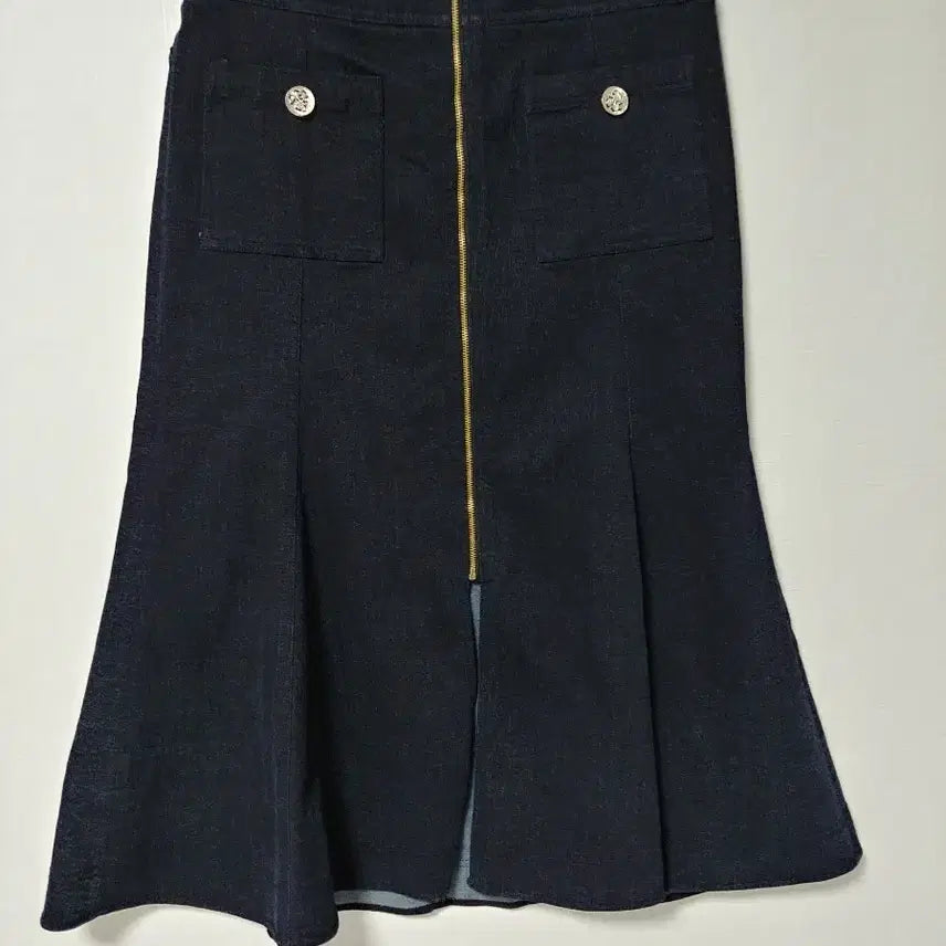 [BUNJANG] Être Mönch Monk Denim Mermaid Long Skirt (Navy, Size 28) / [S/28] 에트르 몽크 데님 머메이드 롱 스커트 (네이비)