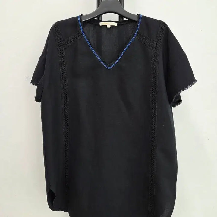 [BUNJANG] MAJE V-neck Short Sleeve Blouse / 정품 마쥬 MAJE 브이넥 반팔 블라우스