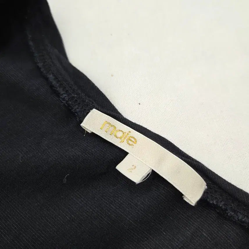 [BUNJANG] MAJE V-neck Short Sleeve Blouse / 정품 마쥬 MAJE 브이넥 반팔 블라우스