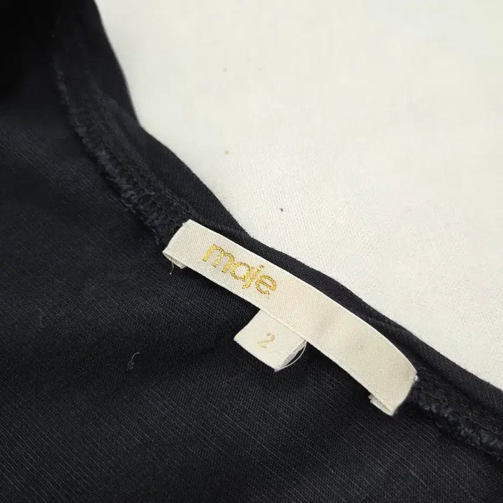 [BUNJANG] MAJE V-neck Short Sleeve Blouse / 정품 마쥬 MAJE 브이넥 반팔 블라우스