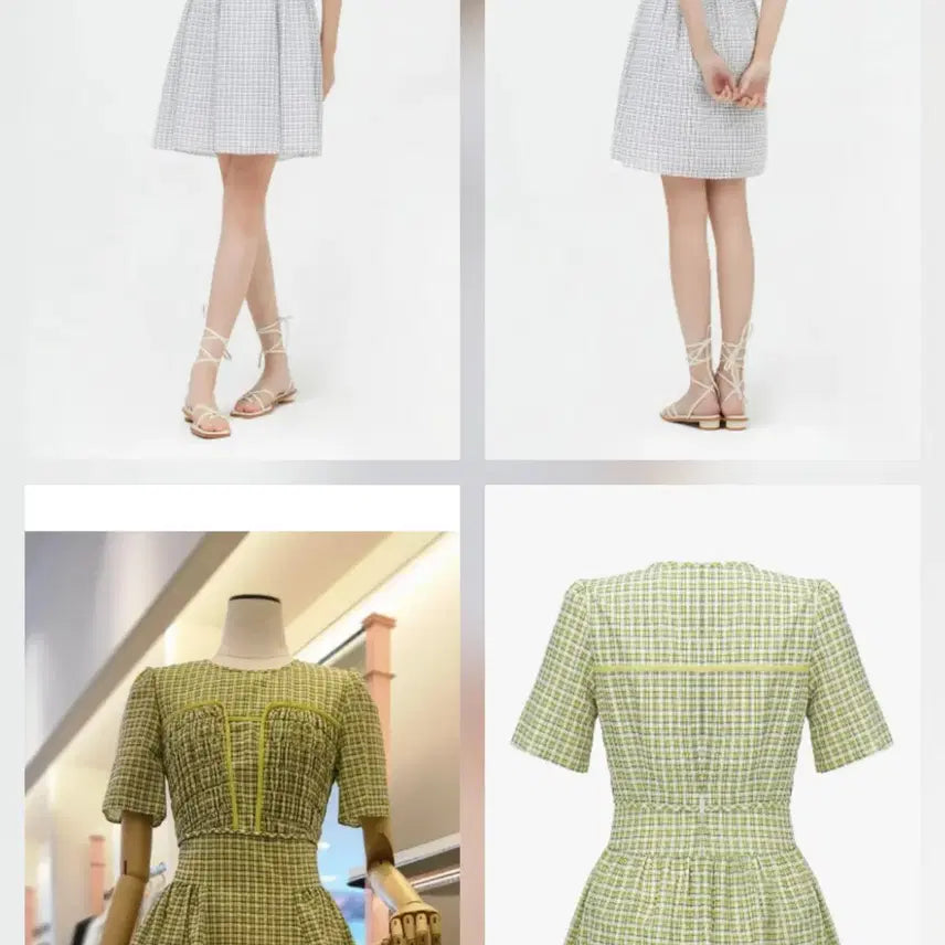 [BUNJANG] It MICHAA Summer Checkered Mini Dress Size 55 / 새상품 잇미샤 it michaa 썸머 체크 원피스 55사이즈