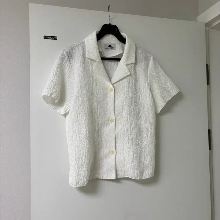 [BUNJANG] 292 Citypopsy Summer Cooling Midi Short-Sleeve Shirt White / 292 시티팝즈 여름 쿨링 바스락 미디 반팔 셔츠 화이트