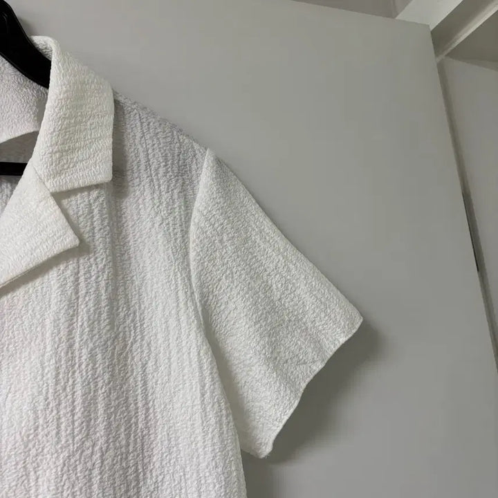 [BUNJANG] 292 Citypopsy Summer Cooling Midi Short-Sleeve Shirt White / 292 시티팝즈 여름 쿨링 바스락 미디 반팔 셔츠 화이트