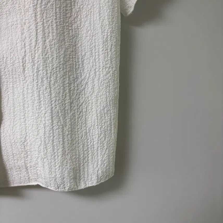 [BUNJANG] 292 Citypopsy Summer Cooling Midi Short-Sleeve Shirt White / 292 시티팝즈 여름 쿨링 바스락 미디 반팔 셔츠 화이트