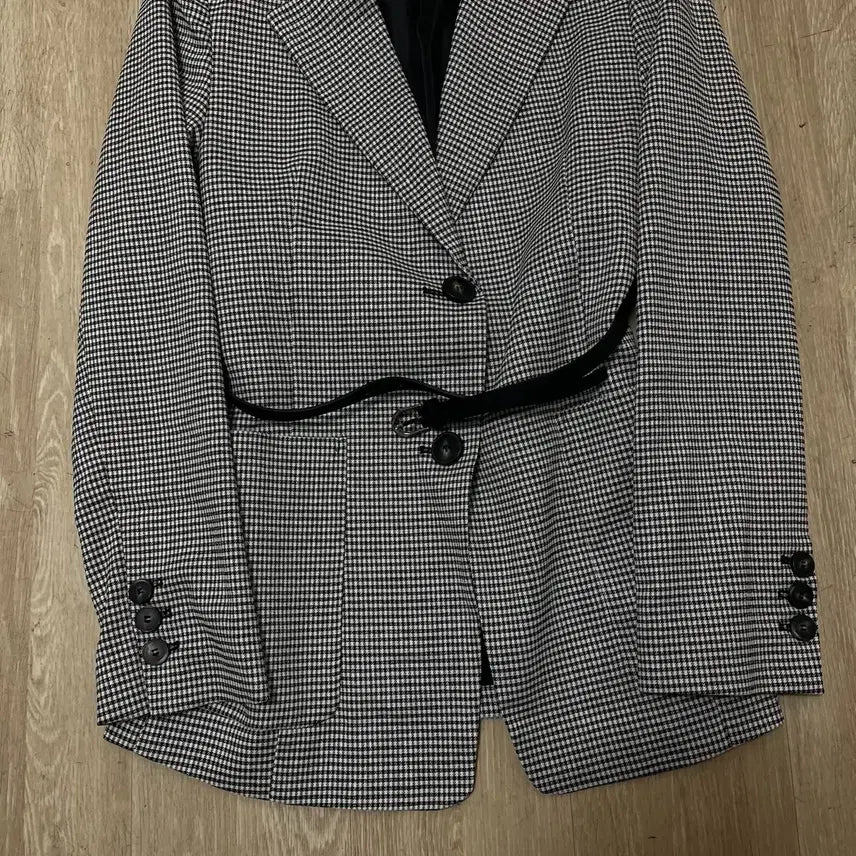 [BUNJANG] It Michaa Houndstooth Belted Suit Jacket / 잇미샤 여성 하운드투스 벨트 정장 자켓 55-66