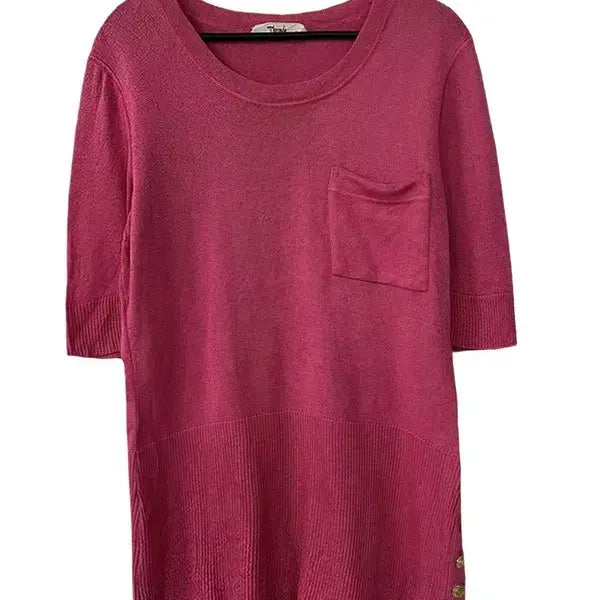 [BUNJANG] MADAM JOCONDE Gold Button One-Pocket Short Sleeve Knit Top / [M] MADAM JOCONDE 금장단추 원포켓 반팔니트