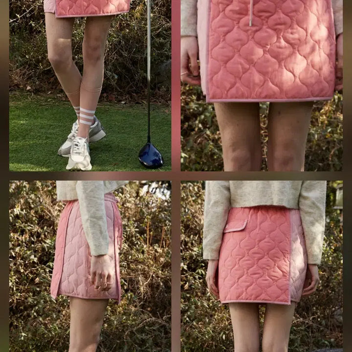 [BUNJANG] DENIVEL Pink Quilted Skirt M / 드니벨 DENIVEL 핑크 퀼팅 스커트 m  새상품