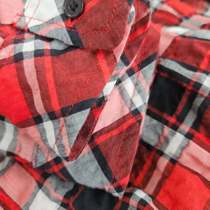 [BUNJANG] BCBG Red Checkered Shirt / BCBG 레드 체크 셔츠