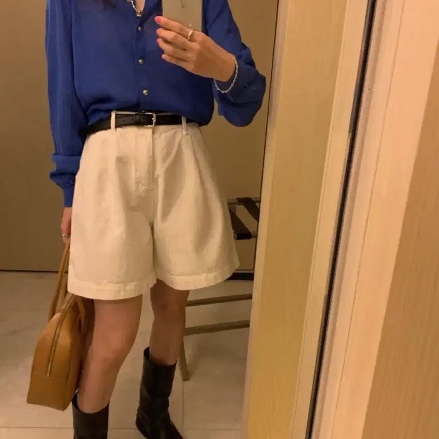 [BUNJANG] pyt Prettymong Half Pants White S / (새상품)pyt 프리티영띵 하프팬츠