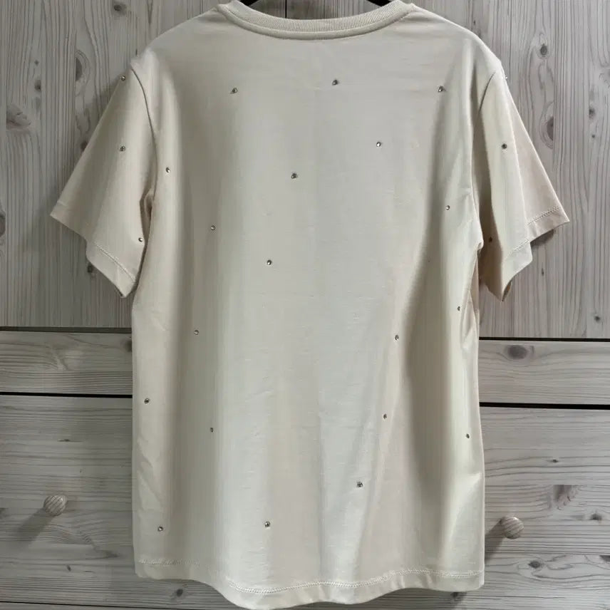 [BUNJANG] TIME Swarovski Crystal Embellished T-Shirt / 한섬) TIME 타임 스와로브스키 크리스탈 장식 티셔츠