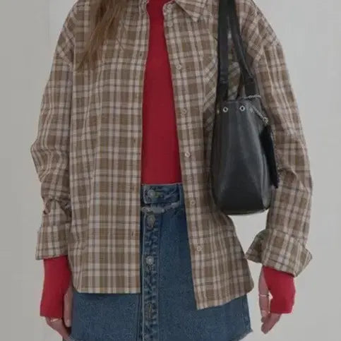 [BUNJANG] RAIVE Loose Fit Checkered Shirt / RAIVE 레이브 루즈핏 체크셔츠