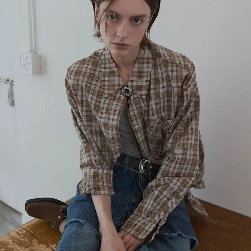[BUNJANG] RAIVE Loose Fit Checkered Shirt / RAIVE 레이브 루즈핏 체크셔츠