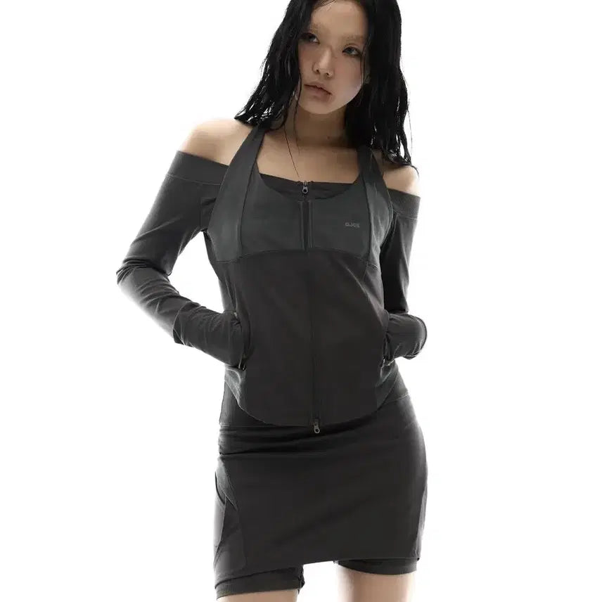 [BUNJANG] Off-Shoulder Halter Jacket / 오호스 Off-Shoulder Halter Jacket  오프숄더 자켓